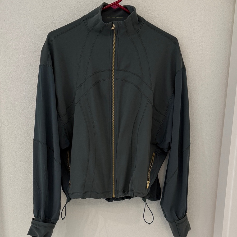 lululemon athletica Gray Jacket with Gold Zipper